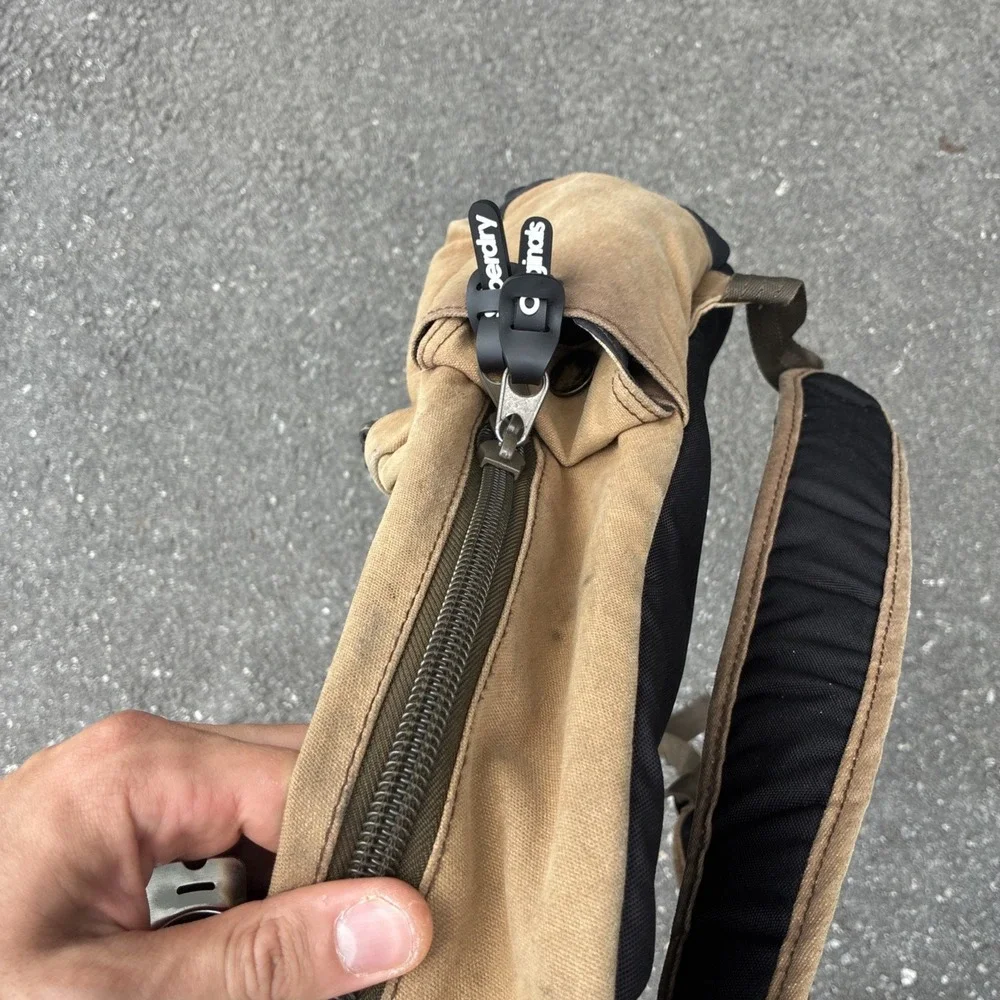 Superdry Small PATCHES Backpack Bag Brown 